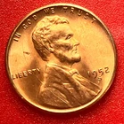 1952-S Lincoln Wheat Cent Penny GEM RD BU From an Original Bank Roll