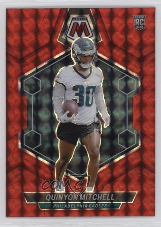 2024 Panini Mosaic Rookies Red Mosaic Prizm Quinyon Mitchell #322 0nr3
