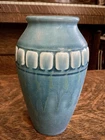 Vase Rookwood Pottery 2591 Blue Gray Drip Glaze Art Deco Geometric 1944
