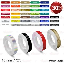 1/2" 12mm PinStriping Pin Stripe Tape SOLID Line Decoration Decal Vinyl Stickers