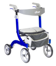 Drive Medical Nitro DLX Euro Style Walker Rollator Blue Frame