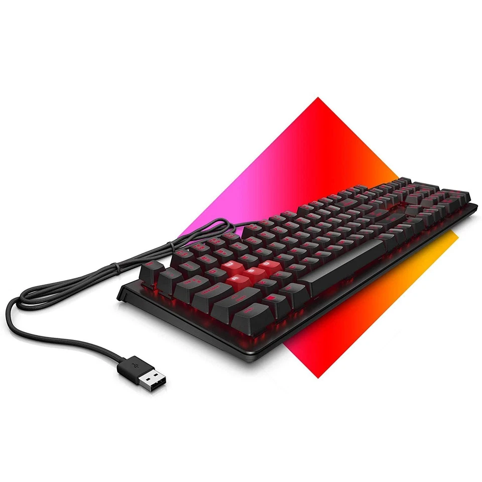 MECHANICAL GAMING KEYBOARD HP OMEN ENCODER CHERRY RED BACKLIT For PC LAPTOP XBOX - Image 2 of 4