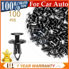 NEW 100X 8MM Bumper Clips Car Auto Hole Plastic Rivets Fastener Fender Push Pin