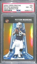 2004 Topps Pristine Football Diecut Gold Refractor 35 Peyton Manning No 54 of 99