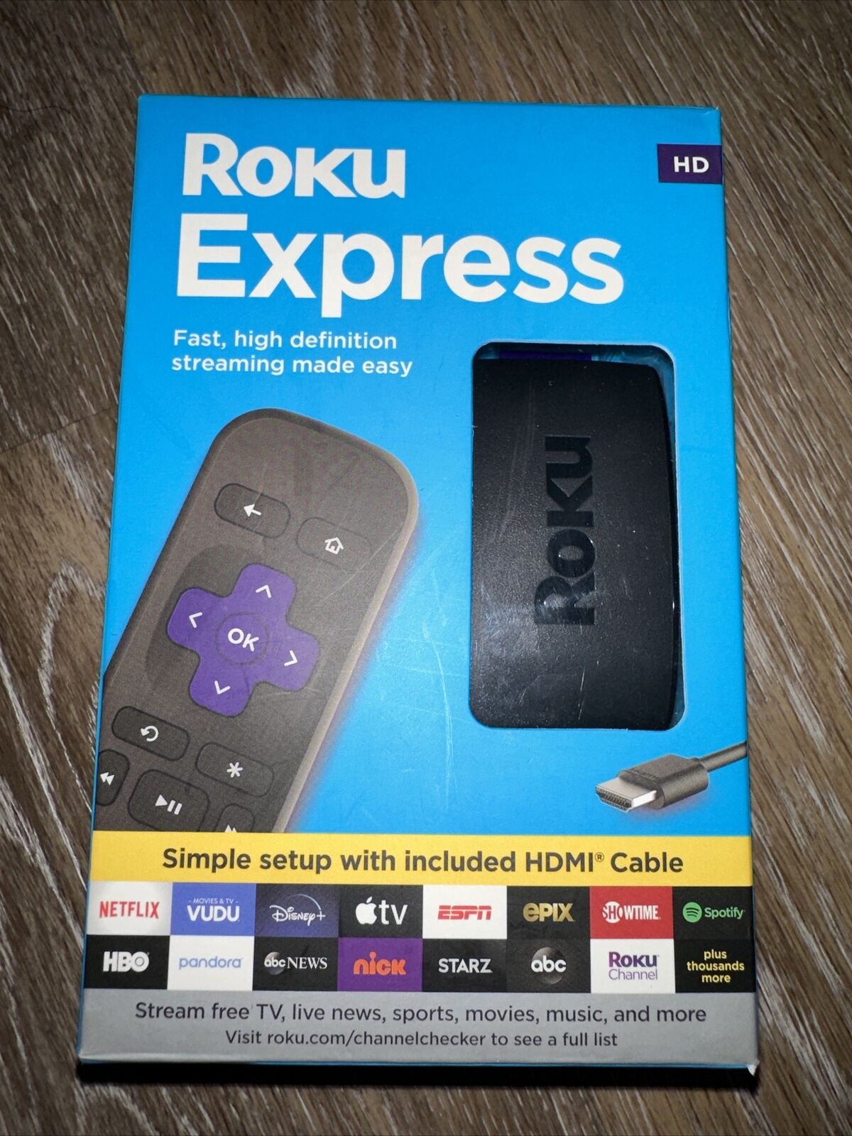 Roku Express (New) | HD Roku Streaming Device with Simple Remote (no TV  controls), Free & Live TV