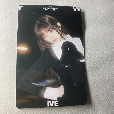 Rei IVE White I HAVE IVE Edition Celeb K-pop Girl Photo Card White Black 2