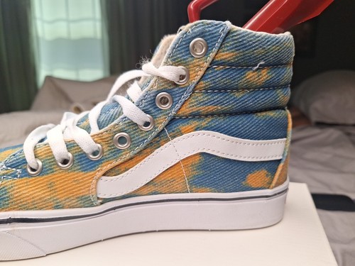 Vans Shoes Sk8 Hi Comfy Cush In Bloom Tie Dye Blue Yellow sz 7.5 - Picture 14 of 21