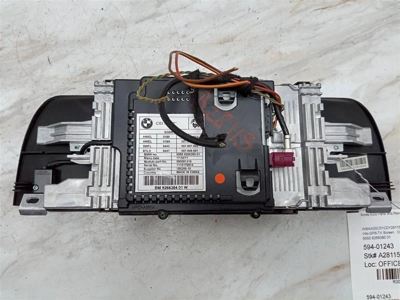 Used Infotainment Display fits: 2012 Bmw 528I display screen front dash 7`` scre - Imagem 4 de 4