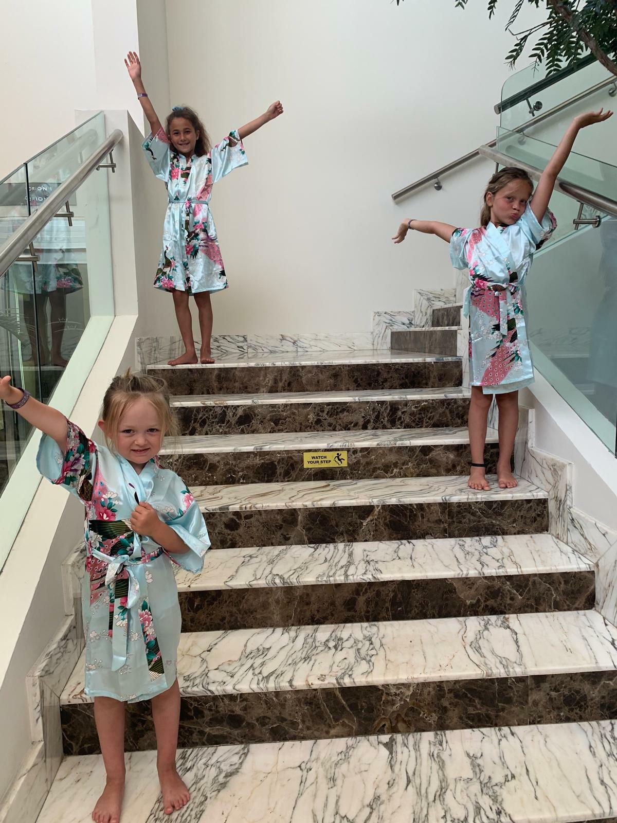 childrens satin dressing gown