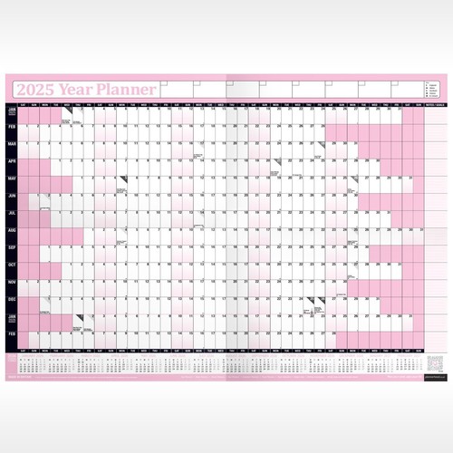 Calendario planificador de pared anual 2025 gráfico anual✔ vacaciones hogar oficina personal escuela - Imagen 25 de 25