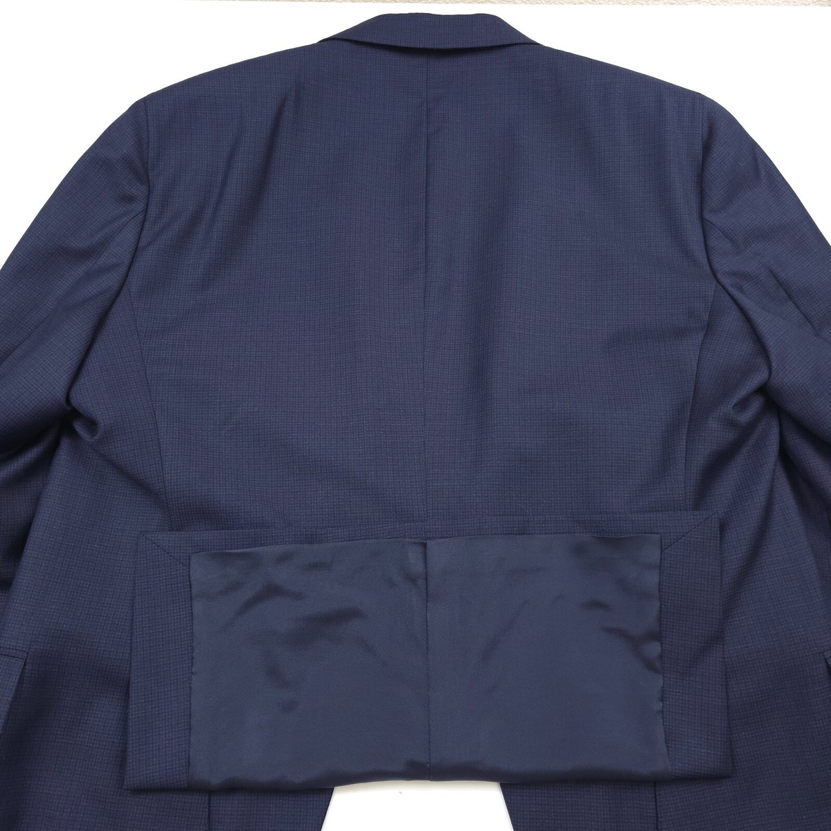 Boglioli Micro Houndstooth Navy Blue Blazer Suit Jacket Mens US