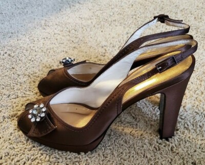 brown satin dress shoes The Black Tux Leather Shoes In Brown main image 1