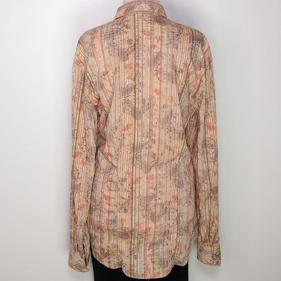 Cavalli Button Down Shirt Long Sleeve Viscose Blend Womens Size L US 12 IT 46 - Image 4 of 4