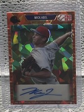 2021 Leaf Pro Set Mick Abel ORange Refractor Cracked Ice Crystals Auto 2/4
