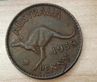 1938 Australia Penny — photo from another recent sale