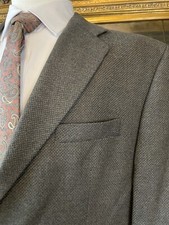 VTG Ralph Ralph Lauren 44R Brown Smooth Tweed 100 Wool 2Btn Blazer Jacket