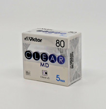 Victor Mini Disc 80 Minutes CLEAR Series MD 5PACK