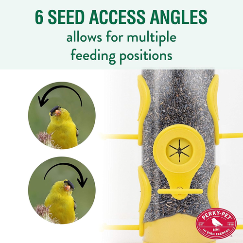 Finch Feeder with Flexports - 1.5 Lb Capacity, Easy Fill & Clean, Durable Design - Picture 6 of 12