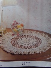 Frill seeker; frilly Doily; 198-19 vintage crochet pattern