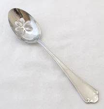 Reed and Barton Ashland Matte Slotted Serving Spoon Stainless Steel Frost Handle