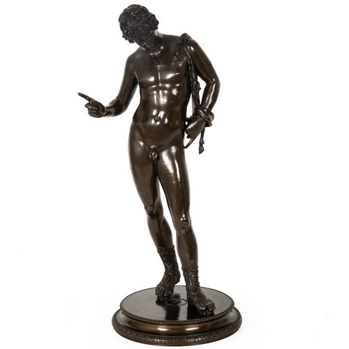 Grand Tour Italian Antique Bronze Sculpture of Narcissus by Giorgio Sommer - Picture 3 of 24