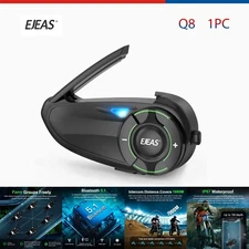 EJEAS Q8 Motorcycle Bluetooth 5.1 Intercom Upgraded Mesh 3.0 6 Riders Headset