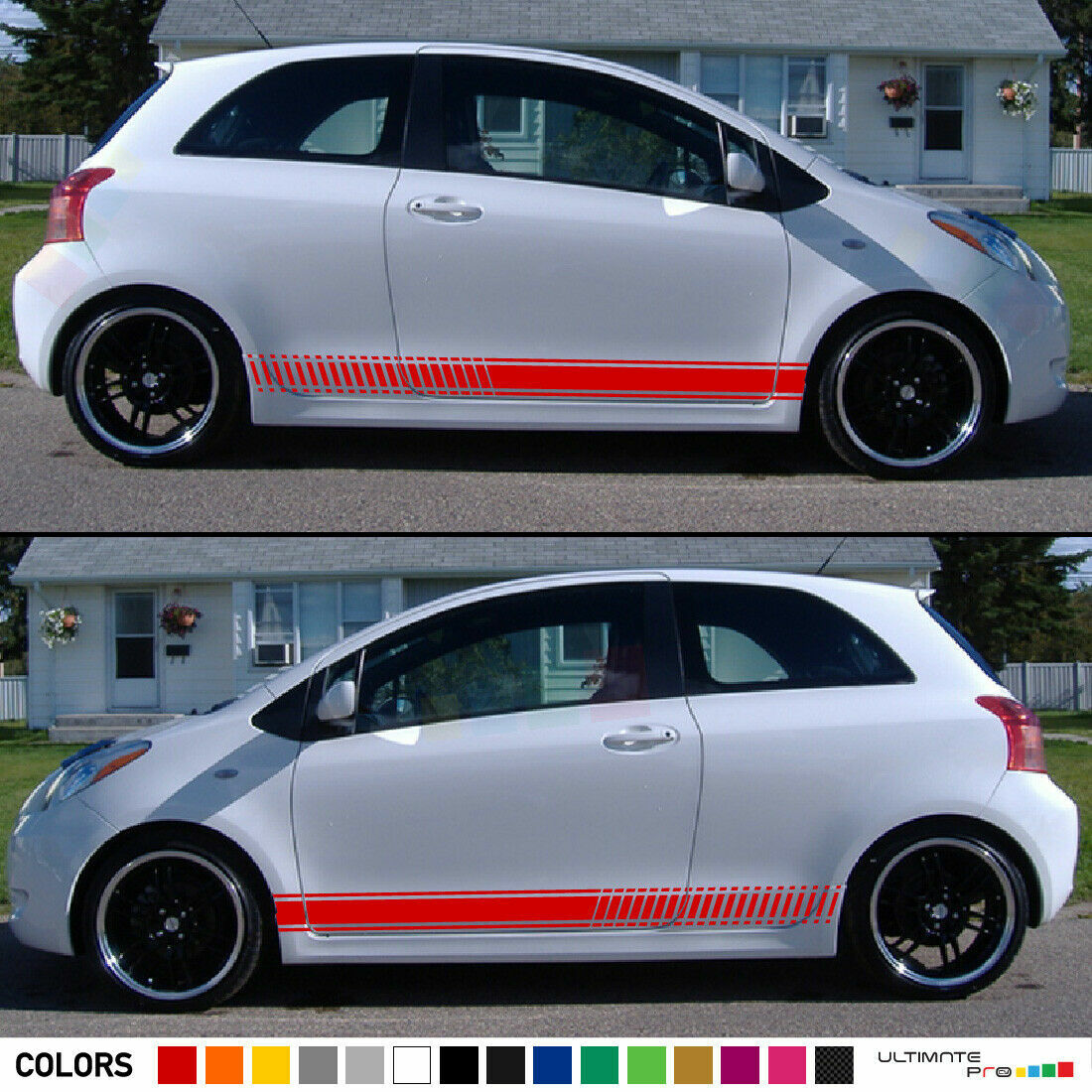 ERREINGE Sticker compatibile per TOYOTA DON'T TOUCH MY YARIS DUB JDM TUNING BLU Adesivo prespaziato in PVC per Auto Lunotto Finestrino - cm 20
