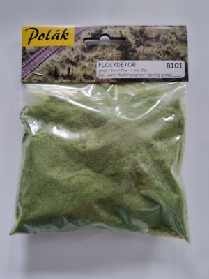 Polak 8101 Flockdekor Frühlingsgrün 1mm statische Grasfasern 25g