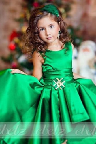 Elegeant Green Flower Girls' Pageant Dress Dance Ball Party Wedding Formal Gown - Picture 3 of 8