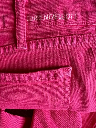 Current Elliott Elliot The Ankle Skinny Pink Bright Rose Denim Jeans-Size XS W25 - Picture 8 of 12