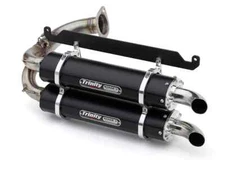 Trinity Stage 5 Slip-On Dual Muffler TR-4169S-BK Black for Honda Talon 