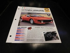 1982-1988 Lamborghini Jalpa Spec Sheet Brochure Photo Poster 87 86