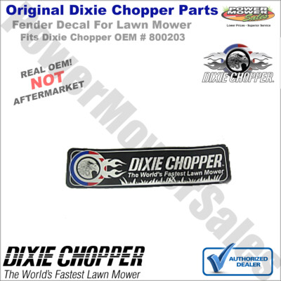 Chopper オーダー品 800203 Dixie Chopper Fender Decal for XC3356, XC3366 & More Lawn