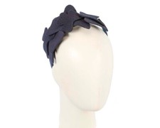 Petite Navy felt autumn  winter racing fascinator headband Max Alexander RRP 99