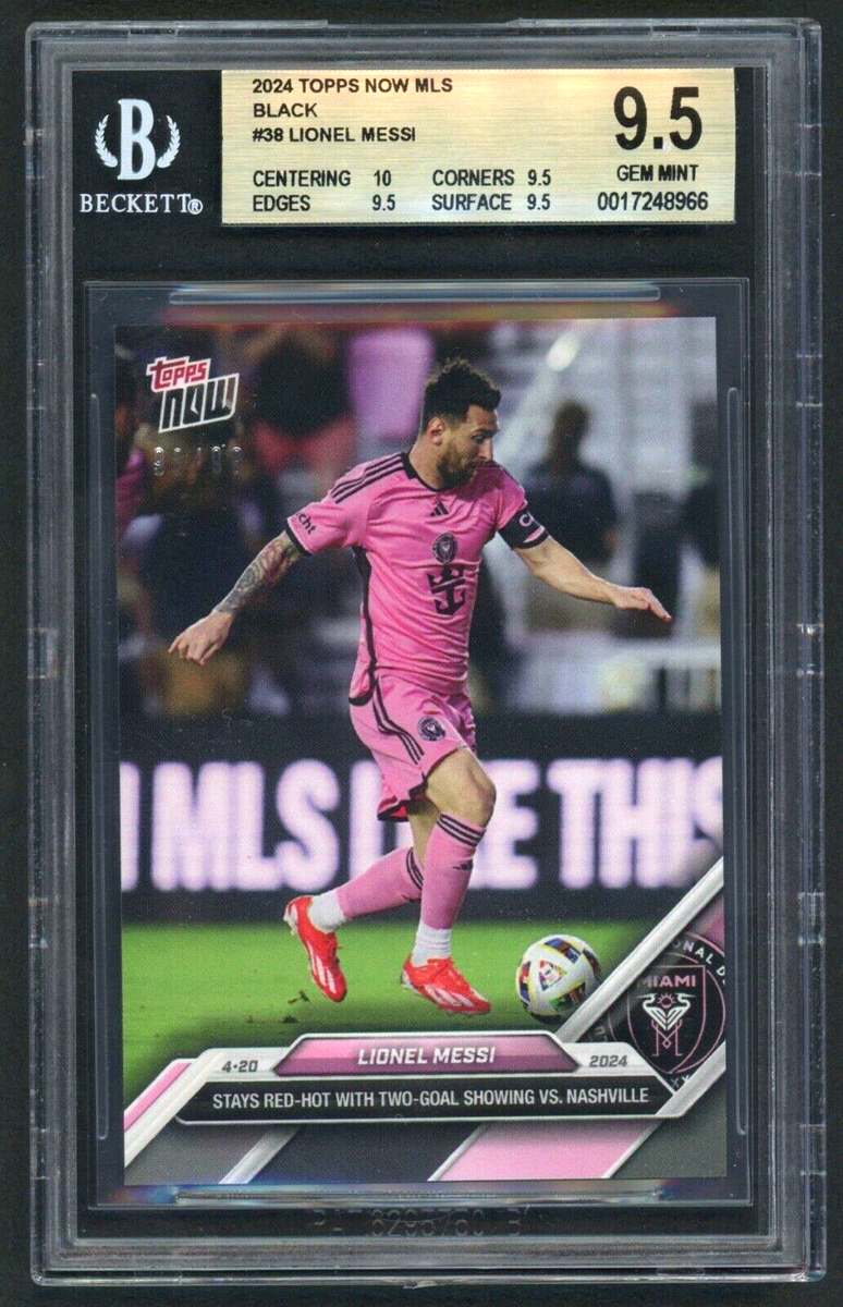 2024 Topps Now MLS #38 Lionel Messi Black Parallel 90/99 BGS 9.5