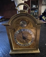 Reloj de Colección Swiss Swiza Sheffield Alarma Damasceno 8 Días Carro Caja Latón 8d