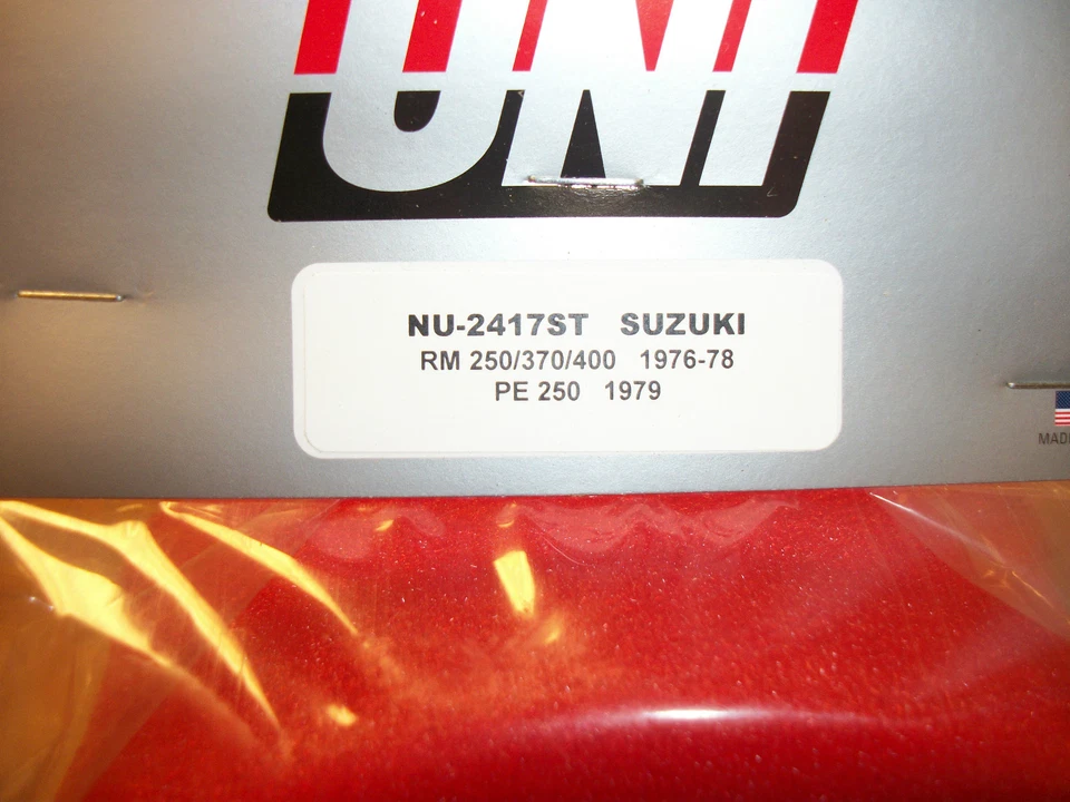 Filtro de ar Suzuki RM250 RM370 RM400 1976 - 78 PE250 13780-41111 UNI NU-2417 ST - Imagem 2 de 4