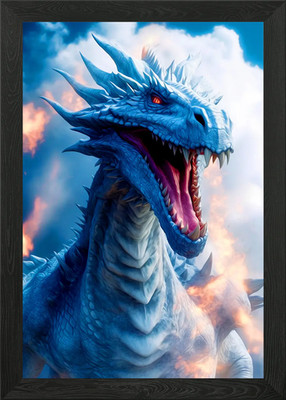 Fantasy Drache gerahmtes Wandbild Poster Leinwanddruck Bild