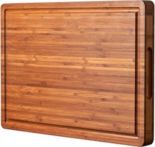 Wood Cutting Board for Kitchen, 1" Thick Butcher Block, Cheese Charcuterie Board