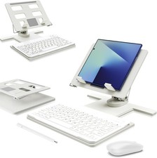 Voppton Tablet Stand with Bluetooth Keyboard and Mouse Set