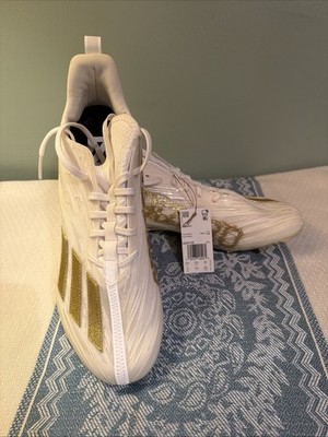 Adidas Adizero Mens Size  13 Football Cleats White Gold Metallic GX5122 s-l400.jpg main image 2
