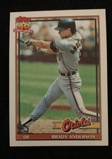 1991 Topps - Brady Anderson #97 Sept 90; 3 Hits; 2 RBI