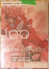 Stee Yzerman 2001-02 UD Challenge for the Cup Century Men /100 Detroit Red Wings