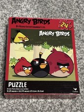 ANGRY BIRDS 2012 ROVIO ENTERTAINMENT JIGSAW PUZZLE 24 PIECES CARDINAL Ind. - EUC