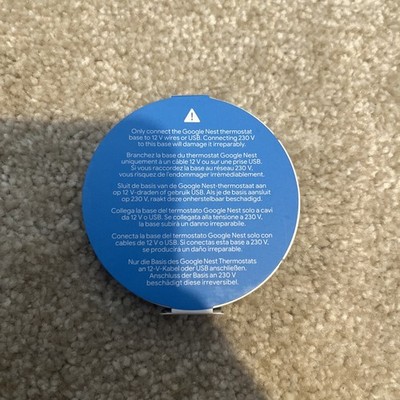 Google Nest Thermostat 3. Generation Basisring nur Anschlussplatte