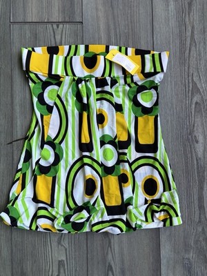 NWT- Sass Me Women s Strapless Top With Front Flap 60s Style Made In USA Size M