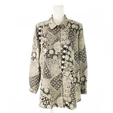 Expression M 2-Piece Set Crepe Blouse & Shirt Gray Unused