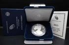 2013-W Proof $1 American Silver Eagle Box, OGP & COA