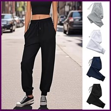 Women  s Pure Color Sweatpants All-Season Casual Sporty Jogger Comfort Trousers