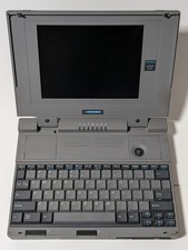 Everex Carrier SL/25 Vintage 386 Laptop Computer Trackball Untested Parts Repair